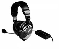 Sluchadla Teac HP-5 2.0 Stereo Headset, mikrofon, Bass vibr