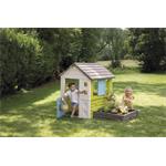 Smoby, detský záhradný domček so štvorcovým pieskoviskom/záhonom