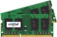 SO-DIMM kit 8GB DDR3L - 1600 MHz Crucial CL11 SR 1.35V/1.5V, 2x4GB