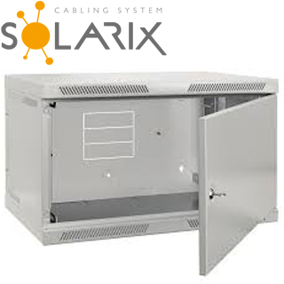 Solarix 19" závesný rack 9U/400mm, sivý