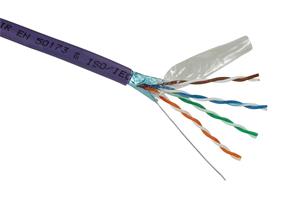 Solarix kábel, cat. 5e, FTP drôt, 305m, fialová