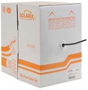 Solarix kábel, cat. 5e, FTP drôt, 305m, outdoor, čierny