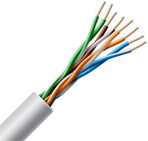 Solarix kábel, cat. 5e, UTP drôt, 100,0m, sivý