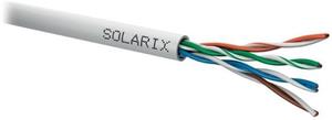 Solarix kábel, cat. 5e, UTP drôt, 100m, sivý