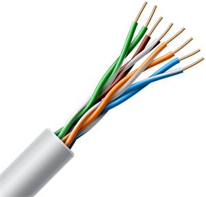 Solarix kábel, cat. 5e, UTP drôt, 305m, sivý