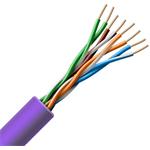 Solarix kábel, cat. 5e, UTP LSOH drôt, 1,0m, fialový