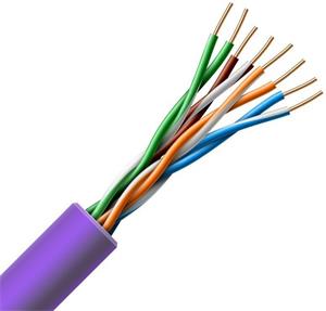 Solarix kábel, cat. 5e, UTP LSOH  drôt, 1,0m, fialový