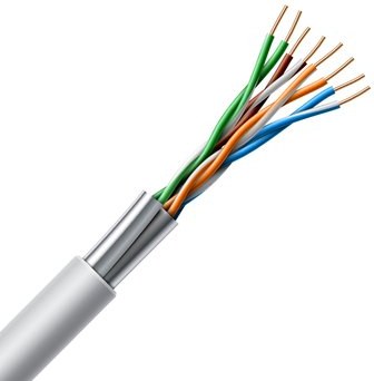 Solarix kábel, cat. 6, FTP drôt, 500m, biely