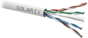 Solarix kábel, cat. 6, UTP drôt, 305m, biely