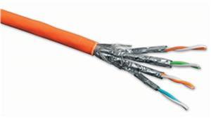 Solarix kábel, cat. 7, SSTP drôt, na metre 1,0m, oranžový