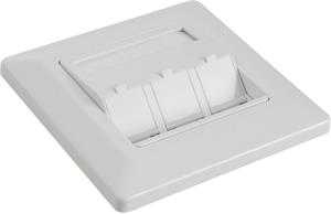 Solarix modulárna zásuvka pre 3 keystony, pod omietku, biela