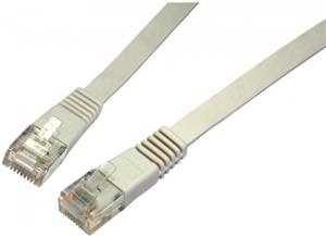 Solarix patch kábel RJ45, cat. 5e, UTP, 10,0m, sivý, plochý