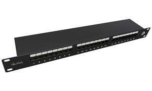 Solarix Patch panel 24 x RJ45 CAT5E STP černý 1U SX24-5E-STP-BK-N