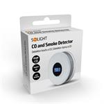 Solight 1D39, detektor dymu a oxidu uhoľnatého, LCD displej, 3x AA batérie