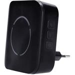 Solight 1L82B, bezdrôtový zvonček, do zásuvky, 180m, čierny, learning code