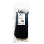 Solight 1P24, viazacie nylonové pásky, 3,6 x 150mm, čierna, 100ks