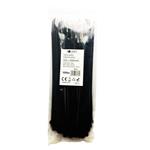 Solight 1P26, viazacie nylonové pásky, 3,6 x 200mm, čierna, 100ks