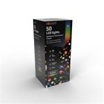 Solight 1V110-M, LED vonkajšia vánočná reťaz, 50 LED, 50m, prívod 3m, 8 funkcií, časovač, IP44, viacfarebný