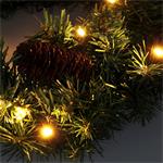 Solight 1V239, vianočný veniec, priemer 40cm, 15LED, 3x AA, IP44, časovač