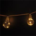 Solight 1V242, LED dekoratívne žiarovky na provazu, 10x žiarovka, 30LED, 180cm, časovač 3x AA