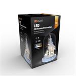 Solight 1V264, LED vianočné dekorácie, zasnežená krajina s domčekom, 18cm, 10x LED, 2x AAA