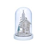 Solight 1V264, LED vianočné dekorácie, zasnežená krajina s domčekom, 18cm, 10x LED, 2x AAA