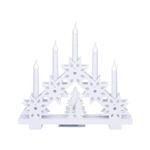 Solight 1V265, LED vianočný svietnik s hviezdami, 30cm, 5x LED, 2x AA