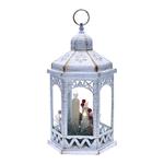 Solight 1V266, LED vianočný lampáš biely, 33cm, 3x LED sviečka, 3x AAA