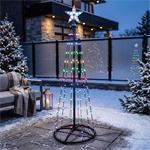 Solight 1v301, smart vianočný stromček, 150 LED, 1,5m, IP44, RGB, diaľkový ovládač + BT aplikácia