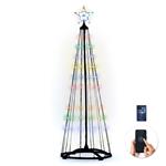 Solight 1v301, smart vianočný stromček, 150 LED, 1,5m, IP44, RGB, diaľkový ovládač + BT aplikácia