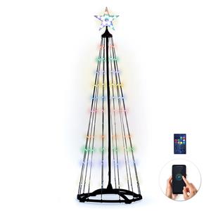 Solight 1v301, smart vianočný stromček, 150 LED, 1,5m, IP44, RGB, diaľkový ovládač + BT aplikácia