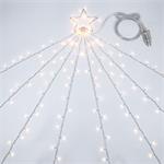 Solight 1v308, LED reťaz s hviezdou na vianočný strom, výška 2,1m, 212 LED, IP44