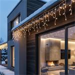 Solight 1v402-WW, LED vianočná girlanda, cencúle, 200 LED, 10m, IP44, teplé biele svetlo