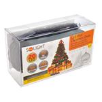 Solight 1V50-W, LED vianočná reťaz, 3m, 20 LED, 3x AA, biela svetlo, zelený kábel