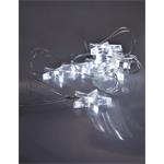 Solight 1V52-W, LED vianočný reťaz, hviezdy, 1m, 10x LED, 2x AA, biele svetlo