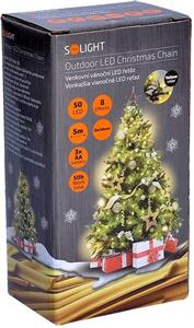 Solight 1V53-WW, LED vonkajšia vianočná reťaz, 50LED, 5m, teplá biela