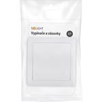 Solight 5B114, vypínač Slim č. 7 krížový, biely