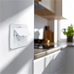 Solight 5B322W, vstavaná podlahová zásuvka, IP55, matná biela, obdĺžnikové viečko