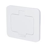 Solight 5B322W, vstavaná podlahová zásuvka, IP55, matná biela, obdĺžnikové viečko