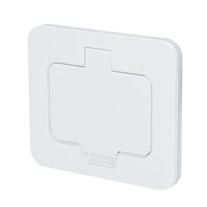 Solight 5B322W, vstavaná podlahová zásuvka, IP55, matná biela, obdĺžnikové viečko