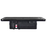 Solight 5B323B, vstavaná podlahová dvojzásuvka, IP55, matná černá, obdĺžnikové viečko