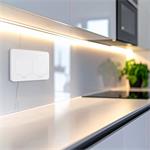 Solight 5B323W, vstavaná podlahová dvojzásuvka, IP55, matná biela, obdĺžnikové viečko