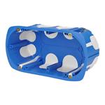 Solight 5B325, vstavaná podlahová dvojzásuvka, IP55, okrúhle viečko