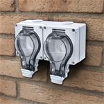Solight 5B352, dvojzásuvka IP66, vodotesná a prachotesná