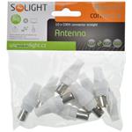 Solight anténny COAX konektor priamy - typ Taliansko, 10ks, sáčok