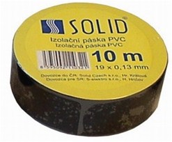 Solight AP03C, izolačná páska, 19mm x 0,13 mm x 10m, čierna