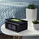 Solight CA07B, digitálny budík s Qi bezdrôtovú nabíjačkou, čierna