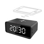 Solight CA07B, digitálny budík s Qi bezdrôtovú nabíjačkou, čierna