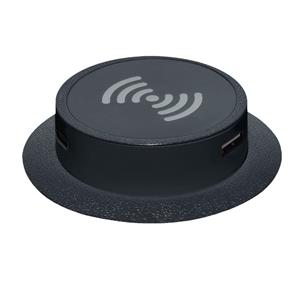 Solight DC64BW-PD20, USB A+C 20W PD+ Wireless 15W výsuvná nabíjačka, čierna