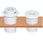 Solight DC64W-PD20, USB A+C 20W PD+ Wireless 15W výsuvná nabíjačka, biela